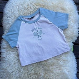 4 FOR $25 - NWOT Ribbed Graphic Baby Tee